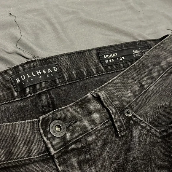 Black Skinny Fit Pants for Men - Size 33W 32L - Picture 3 of 3